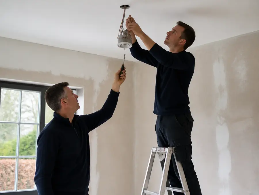 Elektricien aan het werk in Bussum